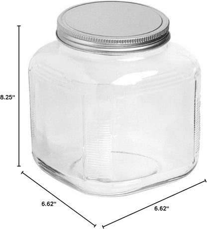 1-Gallon Glass Cracker Jars with Aluminum Lids, 4-Pack – Anchor Hocking