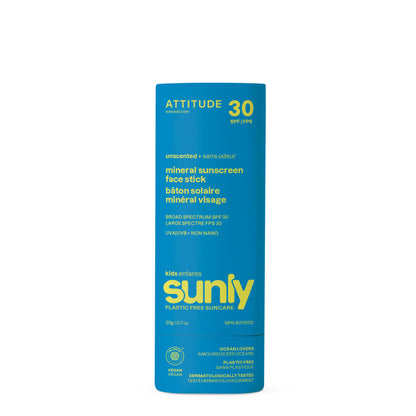 Plastic-Free Mineral Sunscreen Stick SPF 30, EWG Verified & Vegan – Attitude