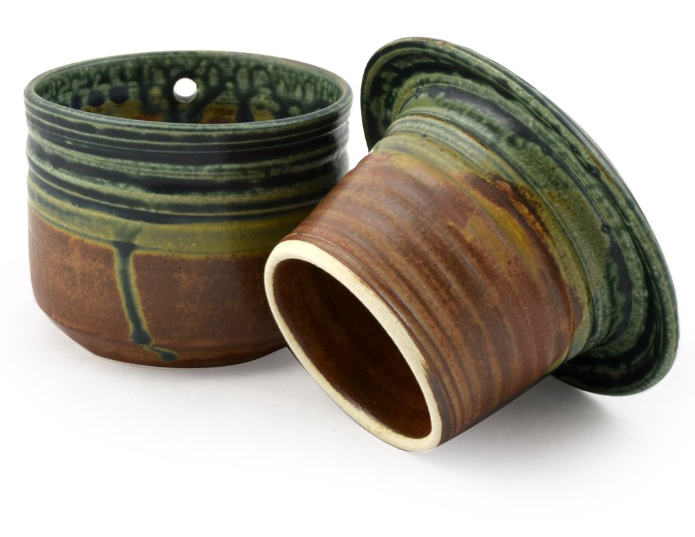 Plastic-Free Stoneware French Butter Keeper, Sea Oats – Modern Artisans