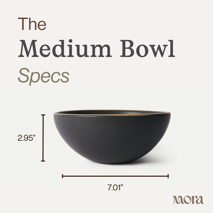 Lead-Free Ceramic Bowls, Lab-Tested – Mora (Set of 4, 28oz)
