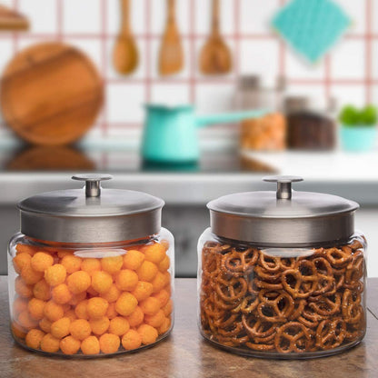 Glass Storage Jars with Fresh-Sealed Lids, 96 oz, 2-Pack – Anchor Hocking