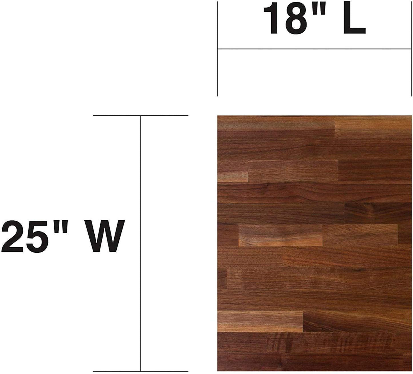 Non-Toxic Walnut Edge-Grain Butcher Block, 18x25, USA – John Boos