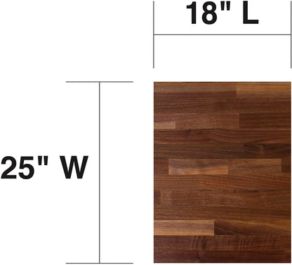 Non-Toxic Walnut Edge-Grain Butcher Block, 18x25, USA – John Boos