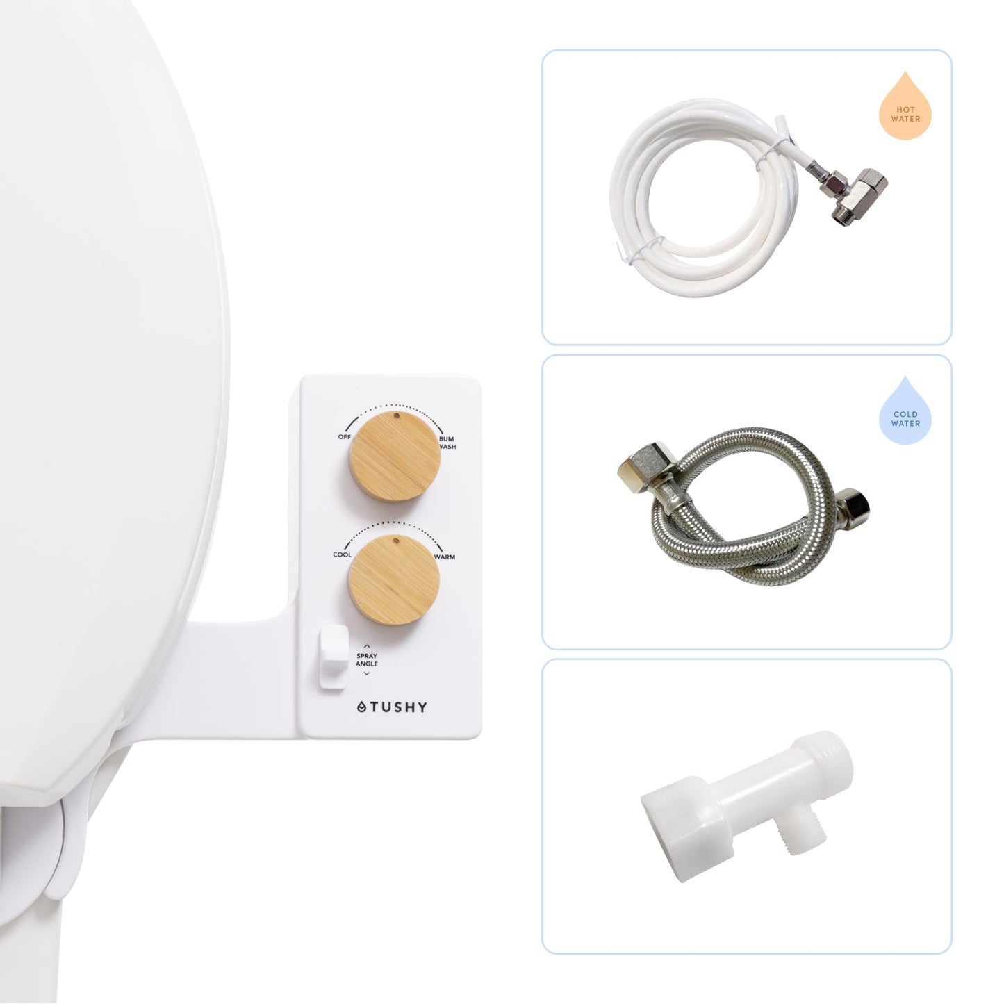 TUSHY 3.0 Spa Bidet Attachment: Cool to Warm Water Cleaning