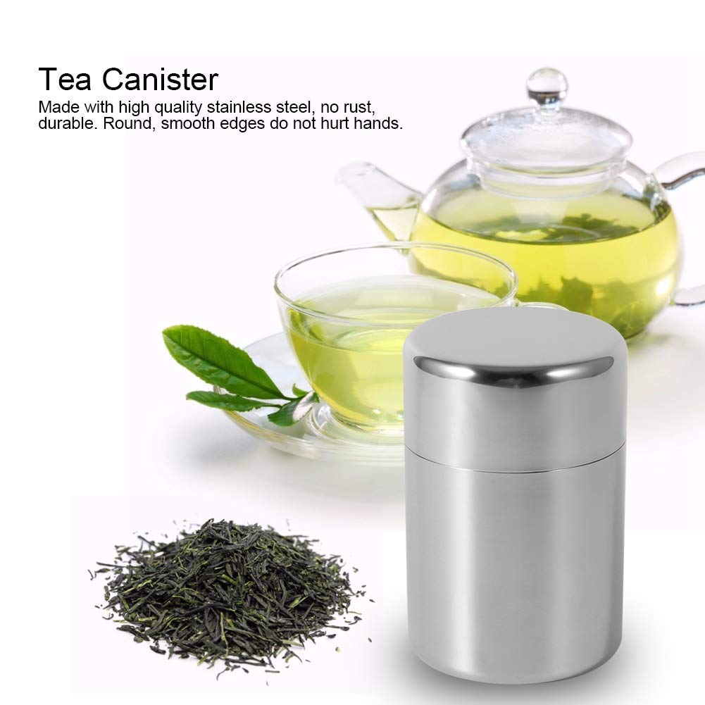 Plastic-Free Stainless Steel Tea Canister, Double Lid, 550 ml – AUNMAS