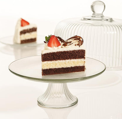 Non-Toxic Glass Cake Stand & Dome – Anchor Hocking Monaco