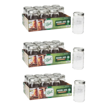 Quilted Glass Jelly Jars, 8 oz, BPA-Free, 12-Count - Ball