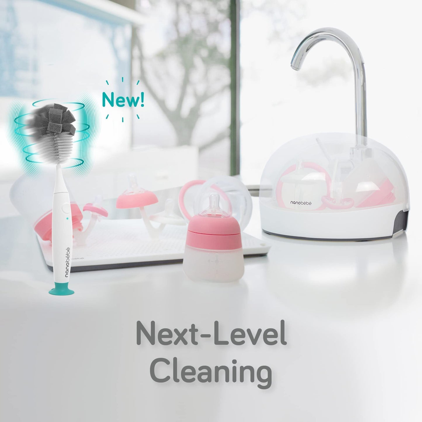 Nanobebe Flexy 9oz Silicone Baby Bottles with Anti-Colic Venting (3-Pack)