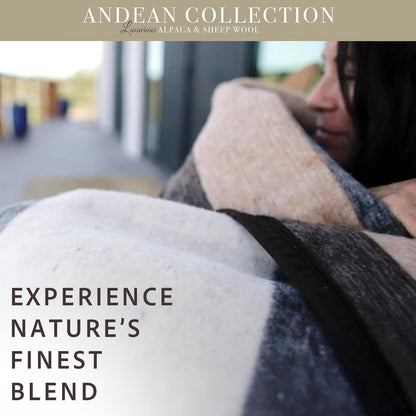 Natural Alpaca & Sheep Wool Blanket: Heavyweight 4.2 lb Twin Bedding