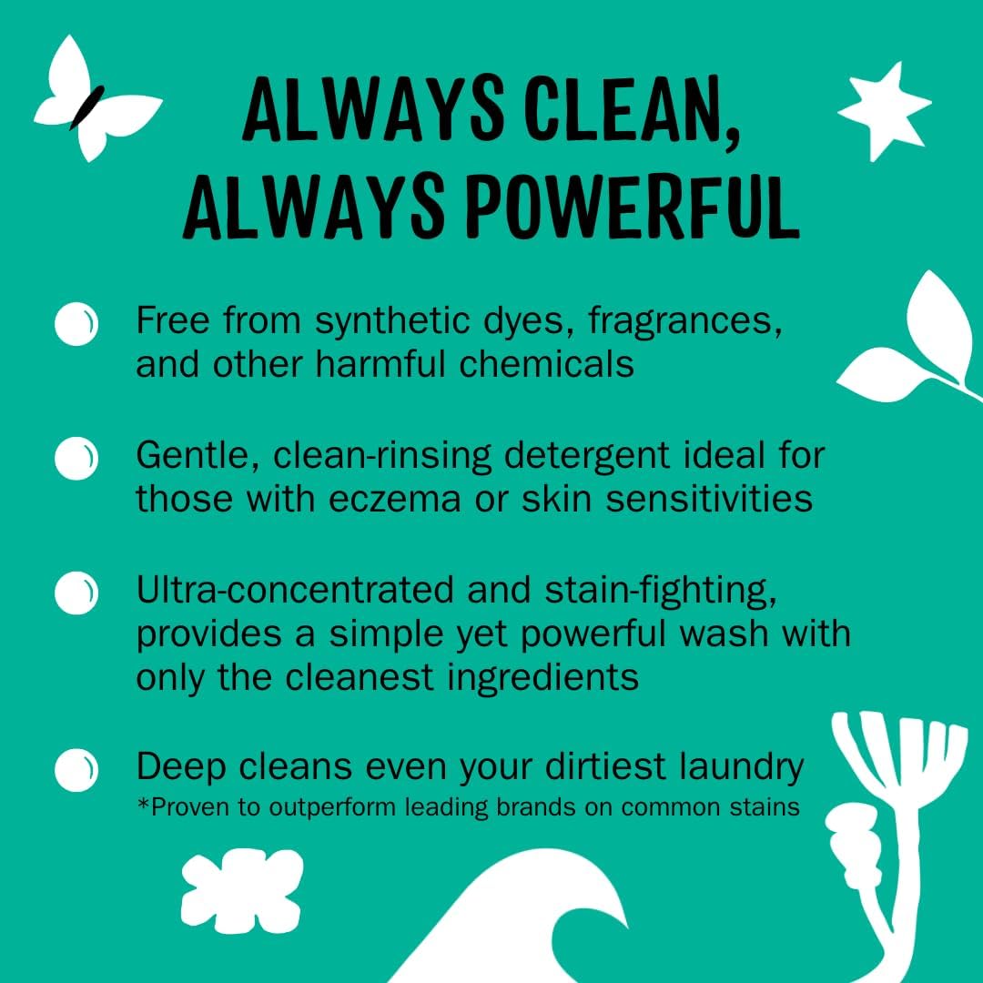 Molly’s Suds Original Laundry Detergent Powder, Chemical-Free Deep Clean for Sensitive Skin