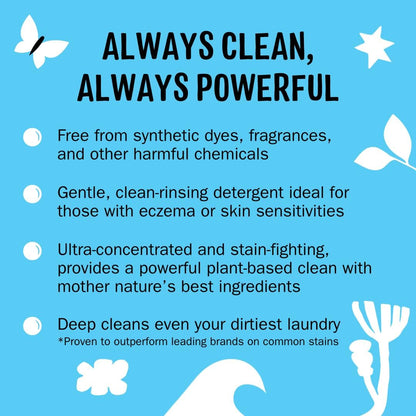 Molly’s Suds Original Laundry Detergent Powder, Chemical-Free Deep Clean for Sensitive Skin