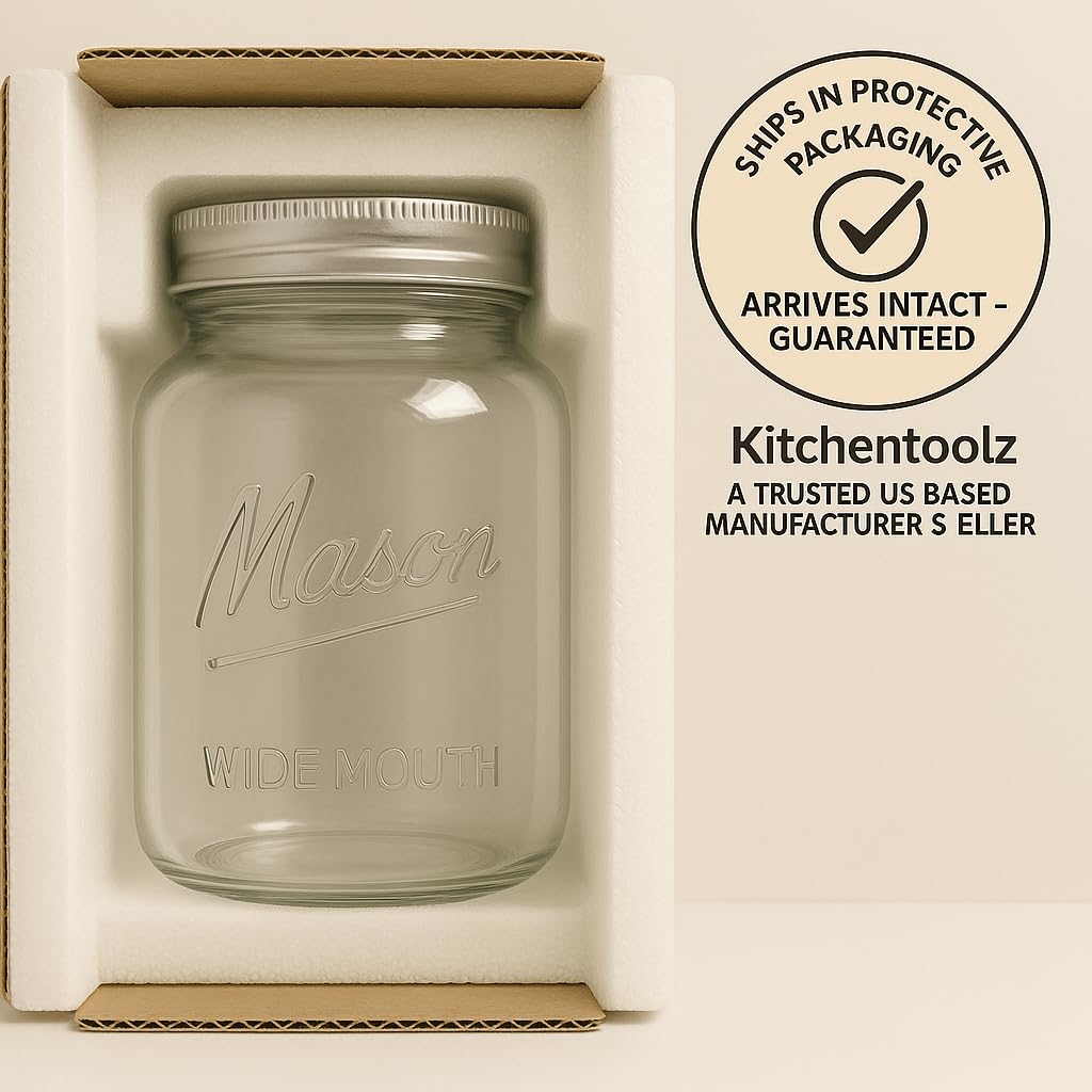 Plastic-Free 1-Gallon Glass Mason Jar with Acacia Wood Lid – Kitchentoolz
