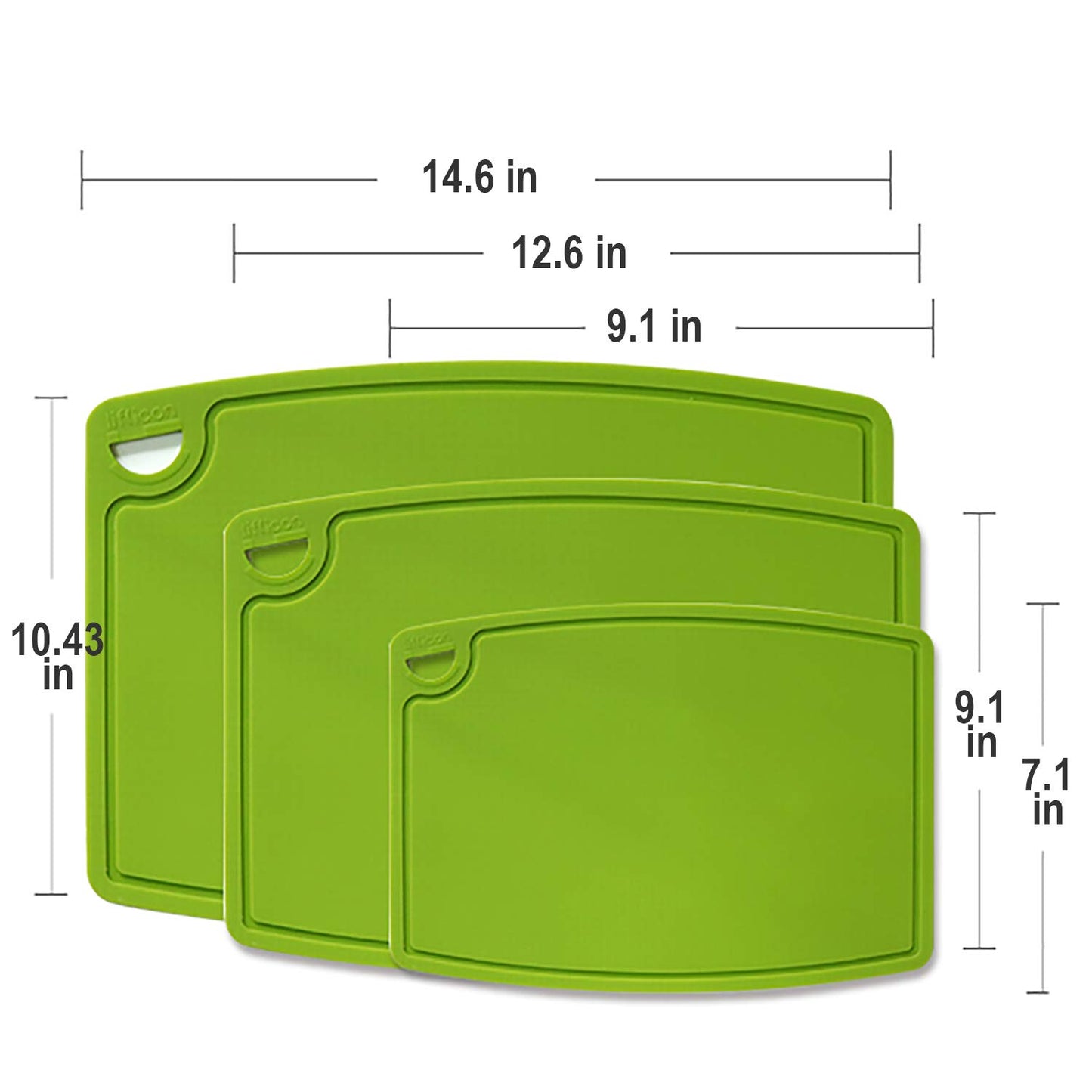 Non-Toxic Food-Grade Silicone Cutting Board Set, 3-Piece – Liflicon