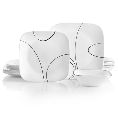 Non-Toxic Glass Dinnerware Set, Service for 6 – Corelle Wandering Grove