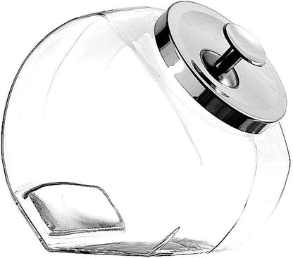 Anchor Hocking Glass Penny Candy Jar with Chrome Cover (1/2 Gallon)