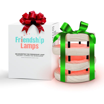 Filimin Friendship Lamp: Mid-Century Knotty Alder Wood