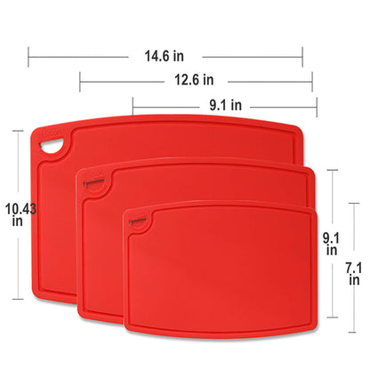 Non-Toxic Food-Grade Silicone Cutting Board Set, 3-Piece – Liflicon