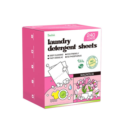 Soulink Laundry Sheets: Plant-Based Unscented 240 Loads