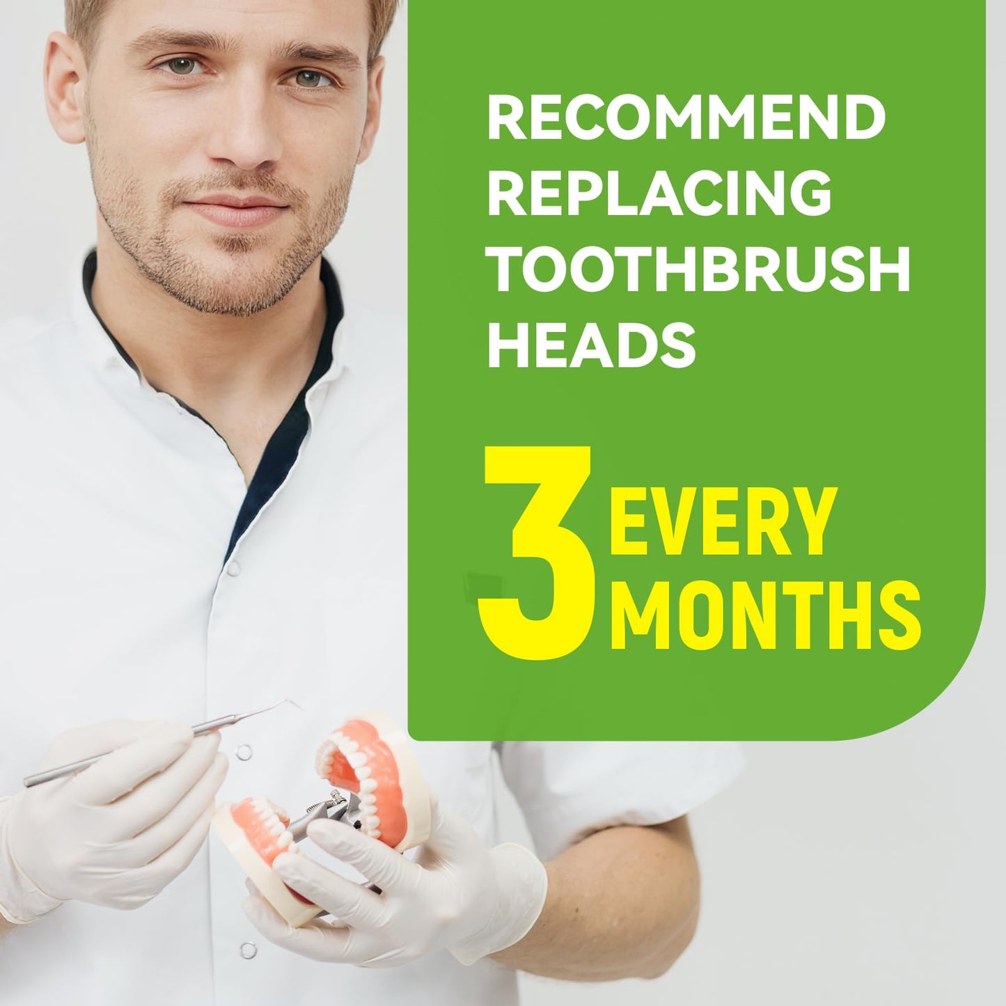 94% Plastic-Free Bamboo Toothbrush Heads with Charcoal Bristles, for Philips One by Sonicare