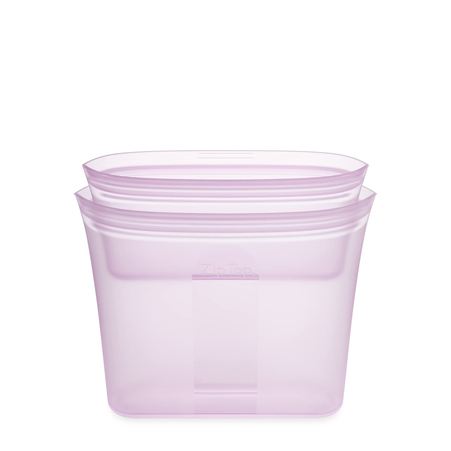 Reusable Silicone Bags, Stand-Up Zip Seal, 2-Bag Set - Zip Top