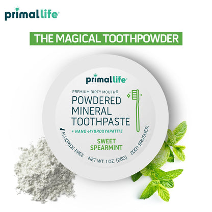 Fluoride-Free Remineralizing Tooth Powder, Bubblegum – Primal Life Organics