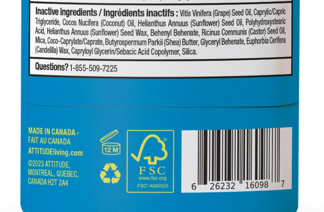 Plastic-Free Mineral Sunscreen Stick SPF 30, EWG Verified & Vegan – Attitude