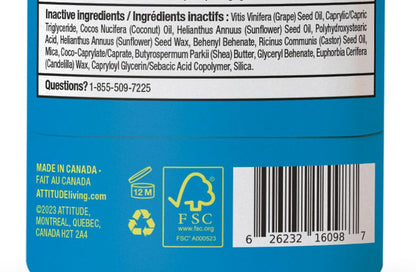 Plastic-Free Mineral Sunscreen Stick SPF 30, EWG Verified & Vegan – Attitude