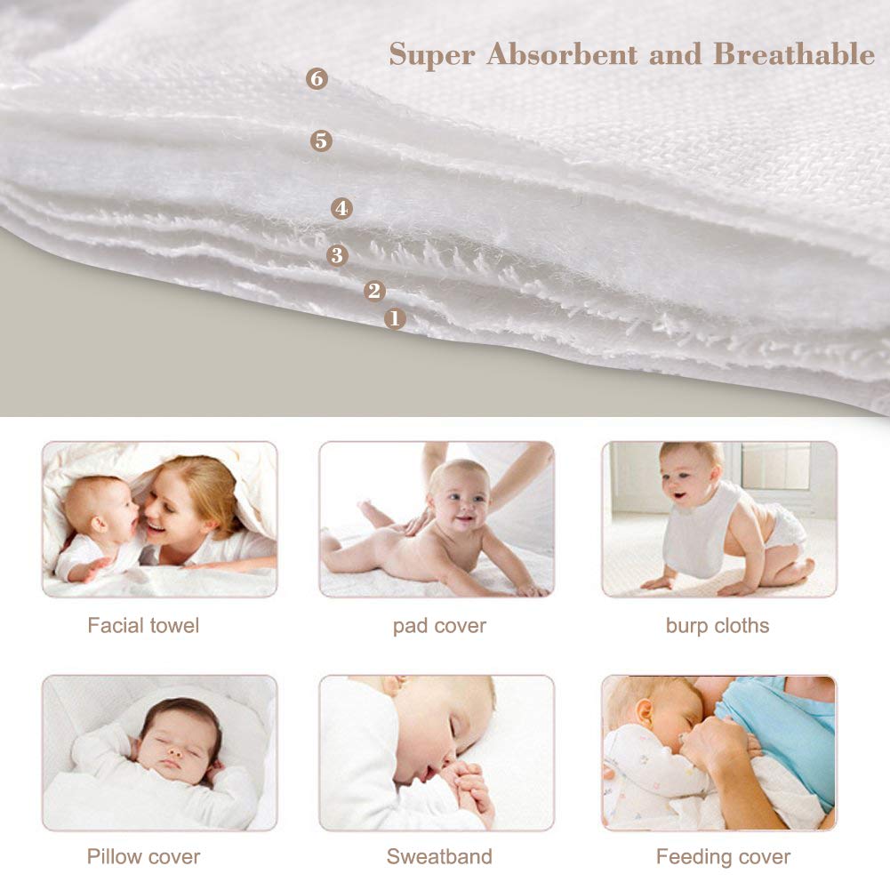 Fasoar Cotton Prefold Cloth Diapers: 100% Unbleached Purity
