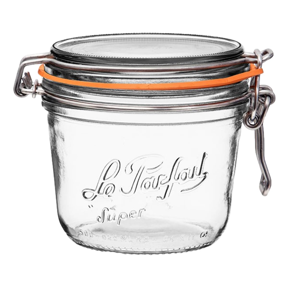 Le Parfait Super Terrine French Glass Jars (32oz Quart, Pack of 4)