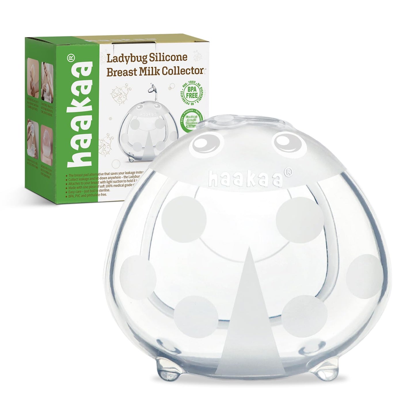 Haakaa Ladybug 2.5oz Wearable Silicone Milk Collector (2-Pack)