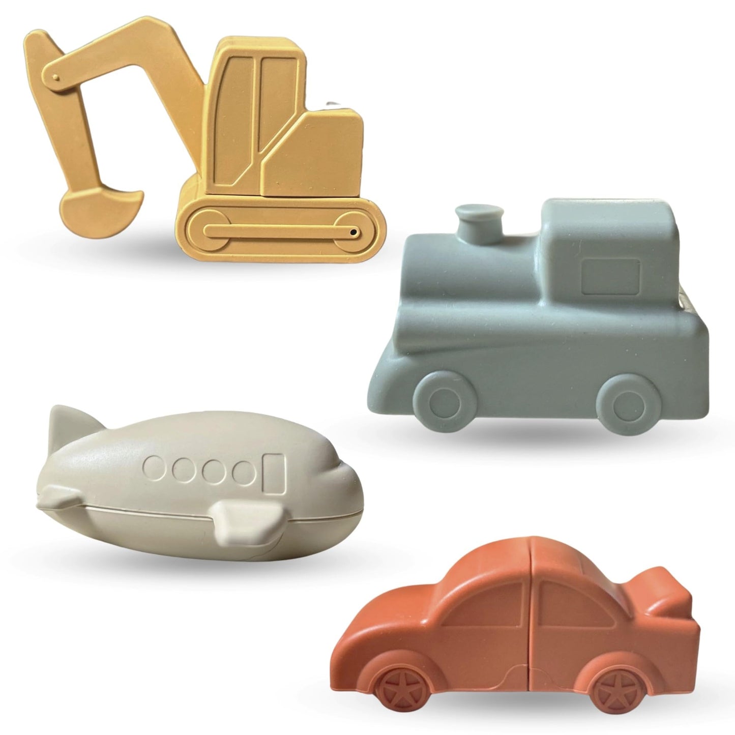 Brooklyn + Neutral Silicone Bath Toys: Mold-Free Animal 5-Pack