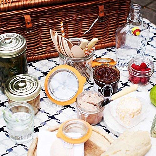 Le Parfait Super Terrine French Glass Jars (32oz Quart, Pack of 4)