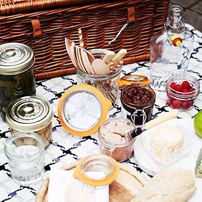 Le Parfait Super Terrine French Glass Jars (32oz Quart, Pack of 4)