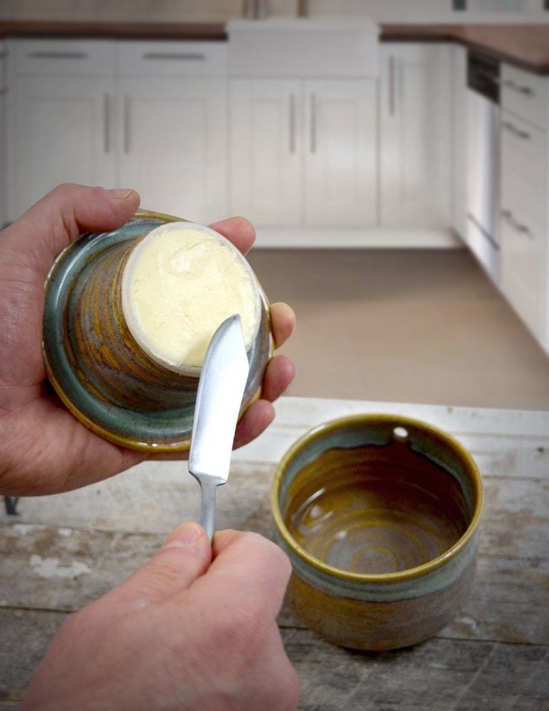 Plastic-Free Stoneware French Butter Keeper, Sea Oats – Modern Artisans