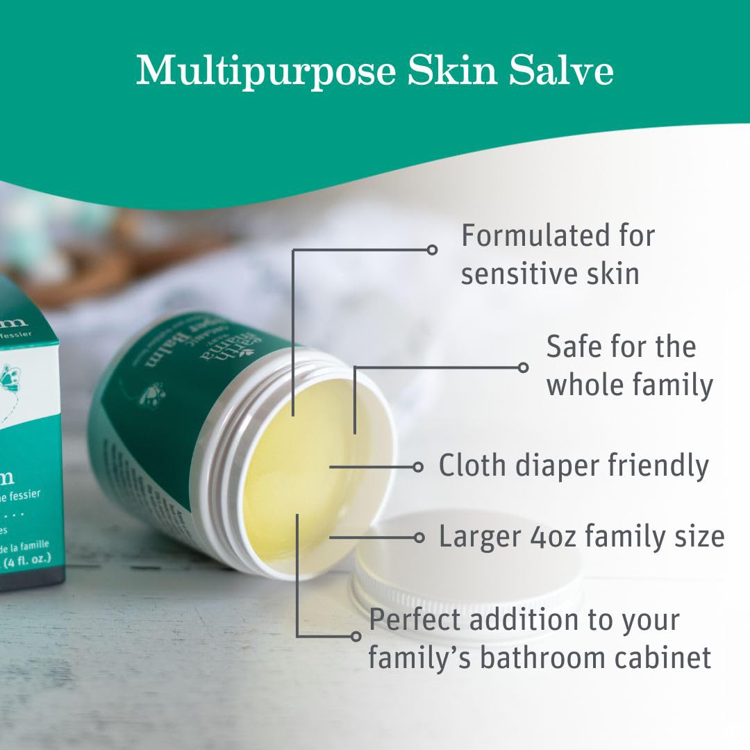 Earth Mama Organic Diaper Balm: Zinc-Free Botanical Purity