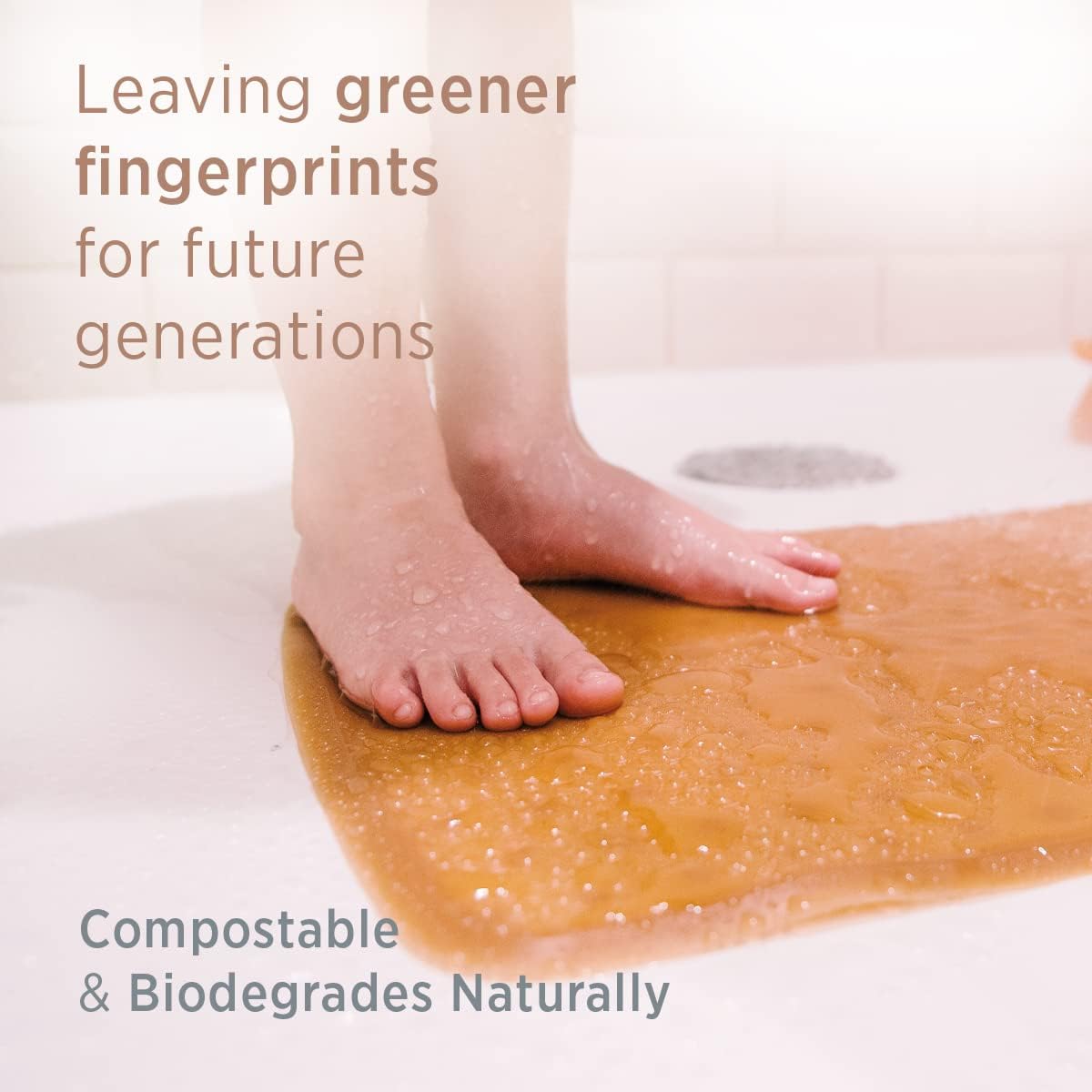 HEVEA Natural Rubber Wave Bath Mat: Plastic-Free & Biodegradable