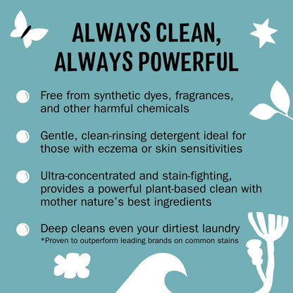 Molly’s Suds Original Laundry Detergent Powder, Chemical-Free Deep Clean for Sensitive Skin