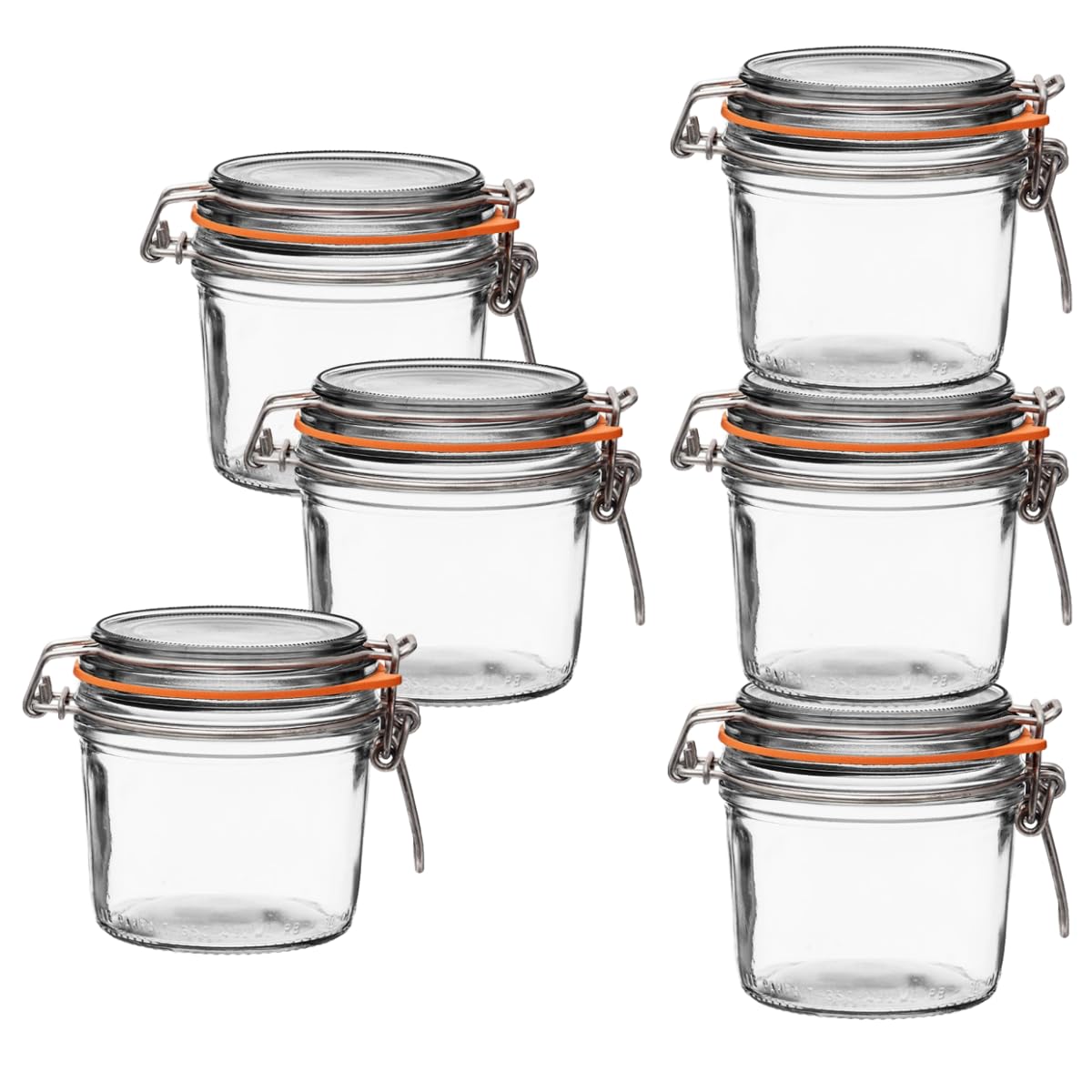 Le Parfait Super Terrine French Glass Jars (32oz Quart, Pack of 4)