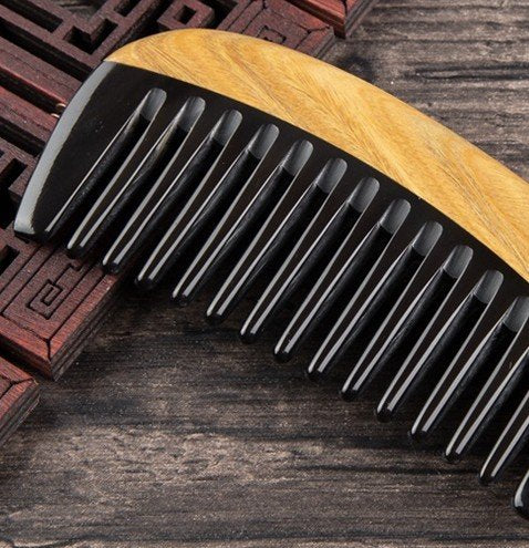 Handmade Buffalo Horn & Sandalwood Anti-Static Combs, 2-Pack – Myhsmooth