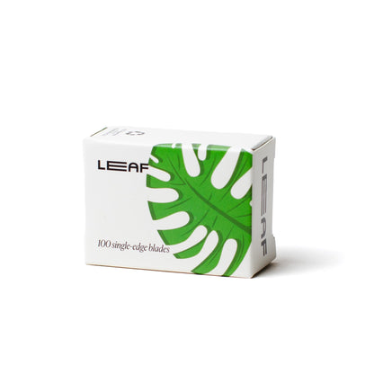 Leaf Shave Single-Edge Safety Razor Blades: 50 Count Platinum-Coated