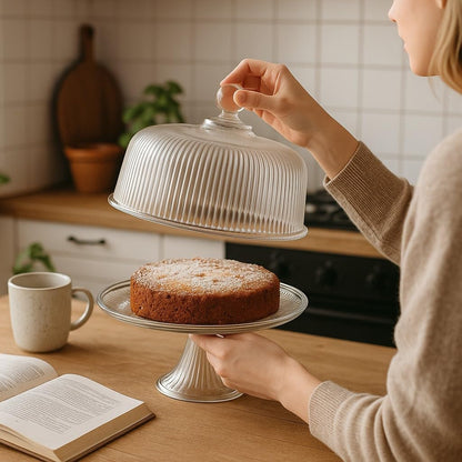 Non-Toxic Glass Cake Stand & Dome – Anchor Hocking Monaco