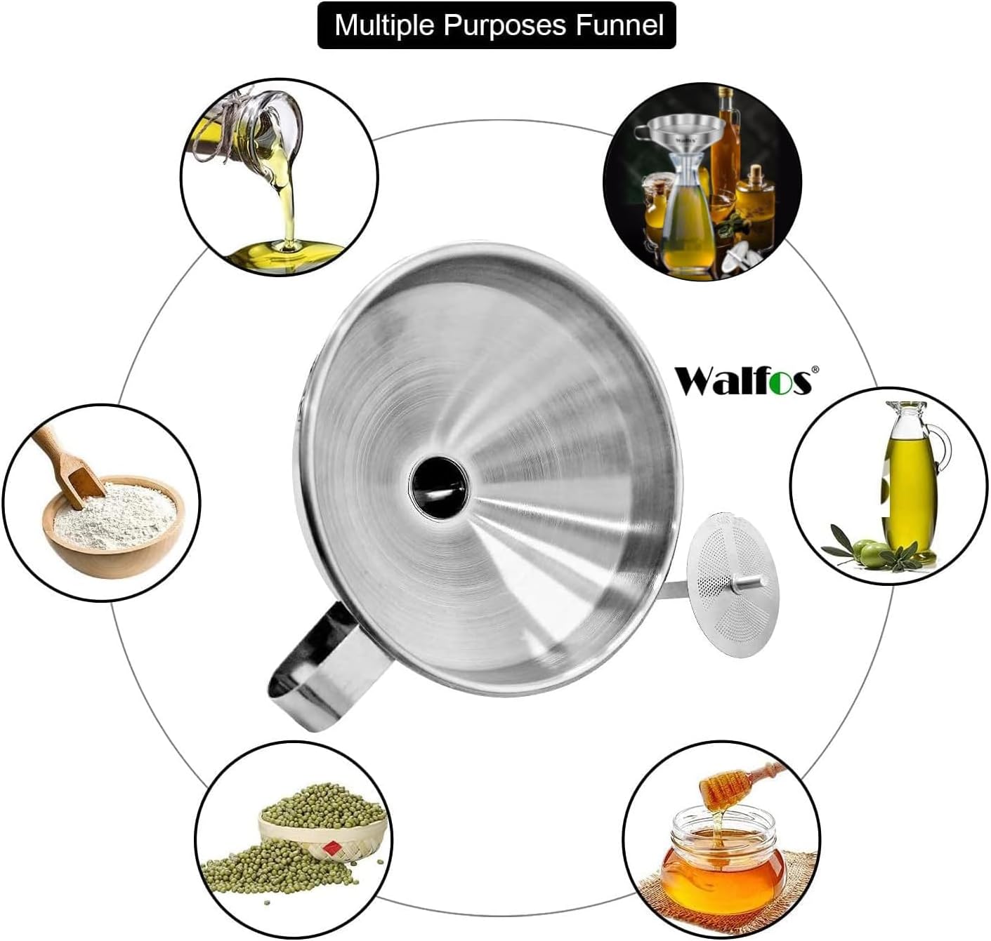 Microplastic-Free Stainless Steel Funnel Set, 3-Piece – Walfos