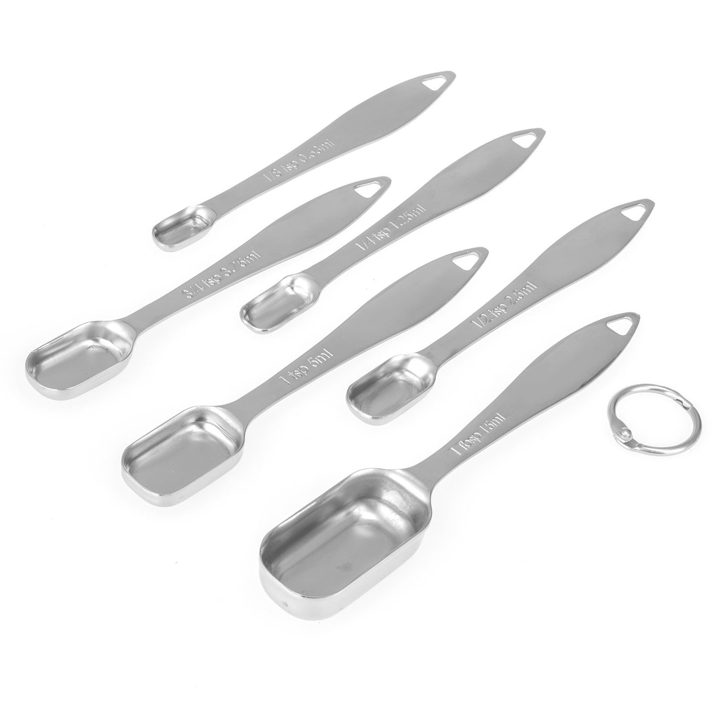 Microplastic-Free 18/8 Stainless Steel Measuring Cups & Spoons Set, 13-Piece