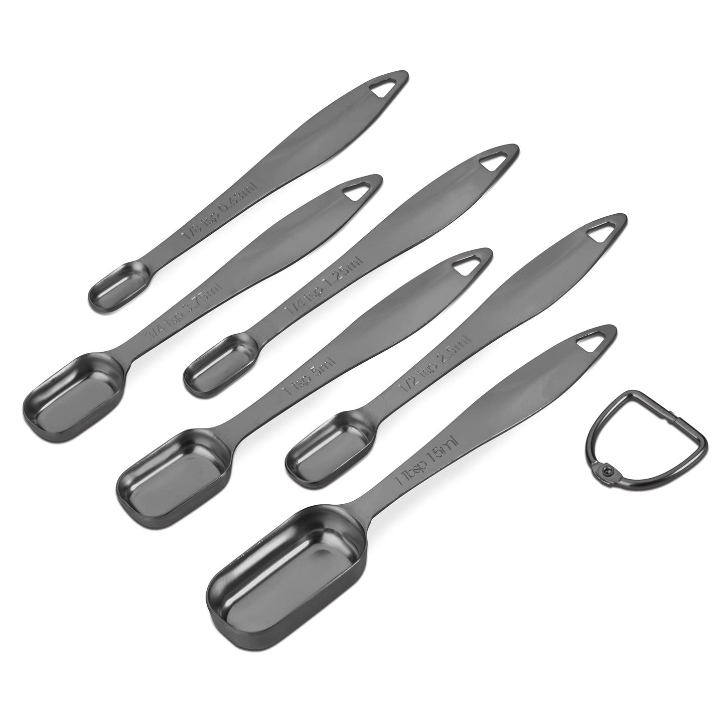 Microplastic-Free 18/8 Stainless Steel Measuring Cups & Spoons Set, 13-Piece