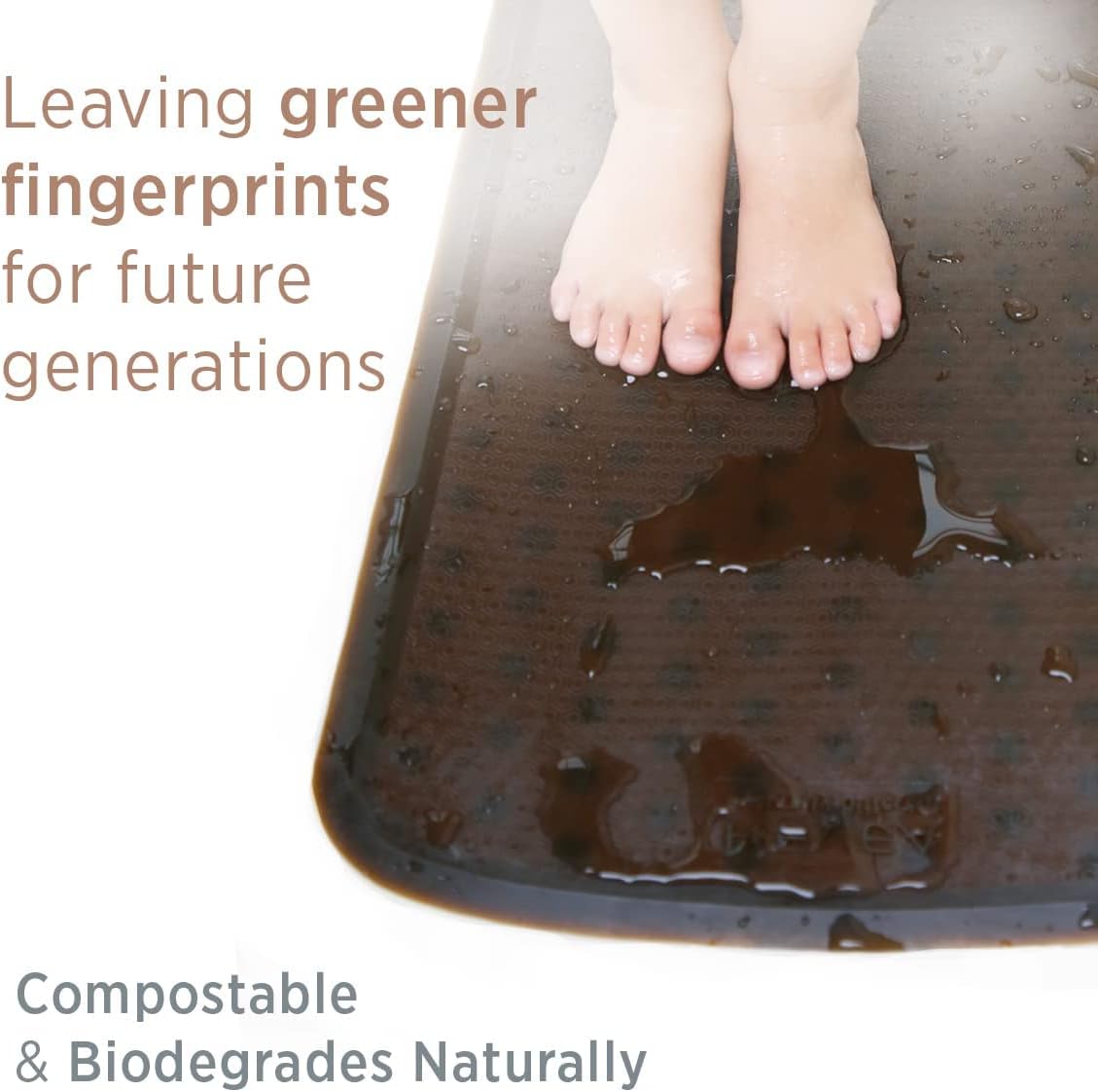 HEVEA Natural Rubber Wave Bath Mat: Plastic-Free & Biodegradable