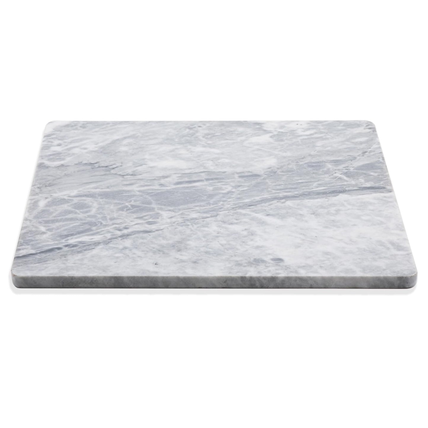 Square granite cutting board on a white background