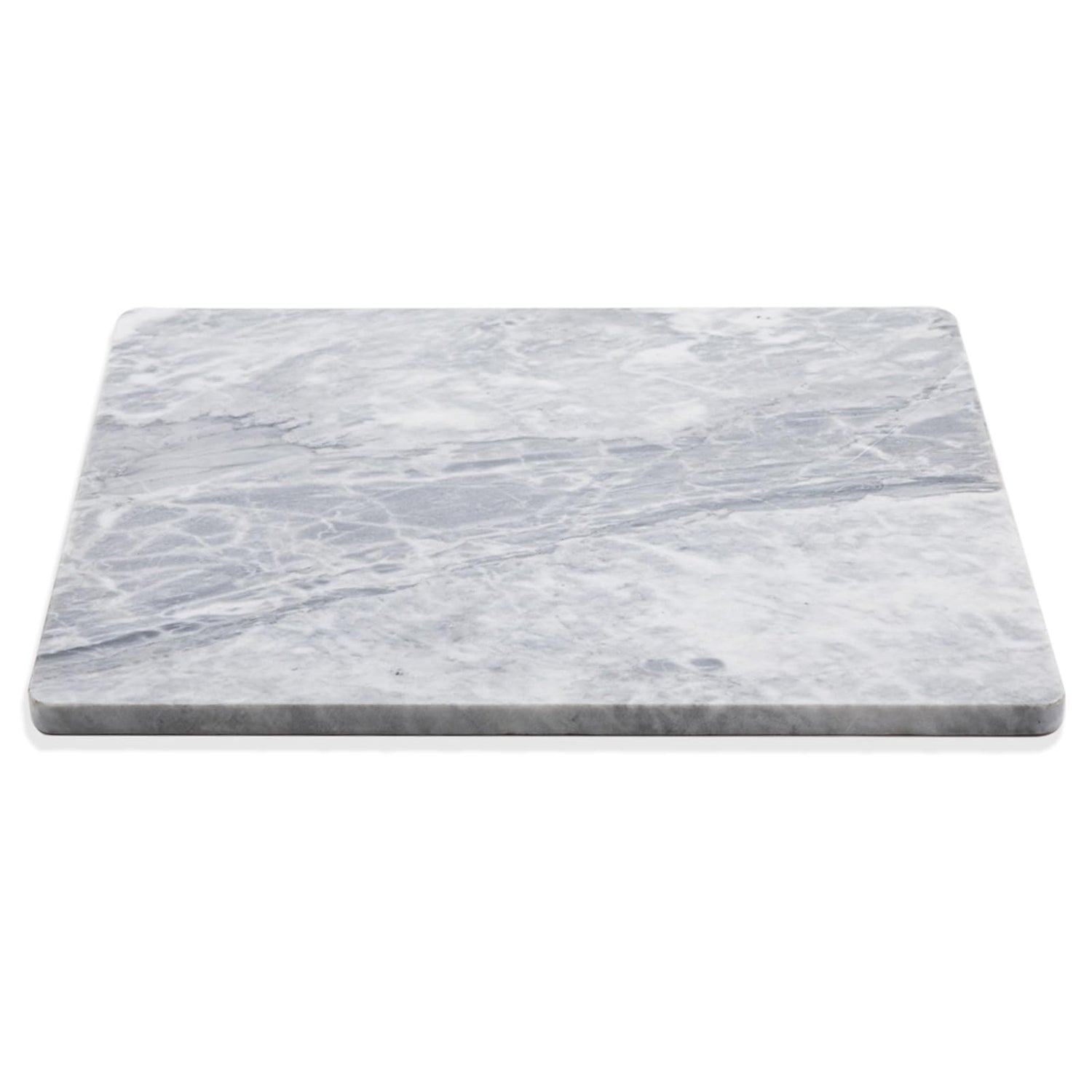 Square granite cutting board on a white background