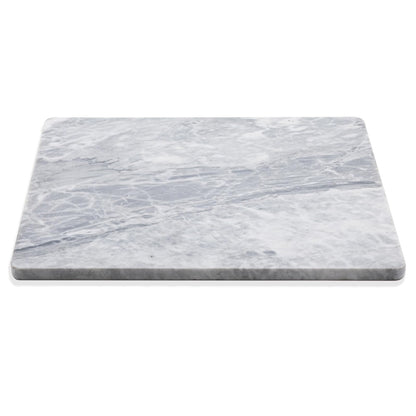 Square granite cutting board on a white background
