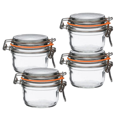 Le Parfait Super Terrine French Glass Jars (32oz Quart, Pack of 4)