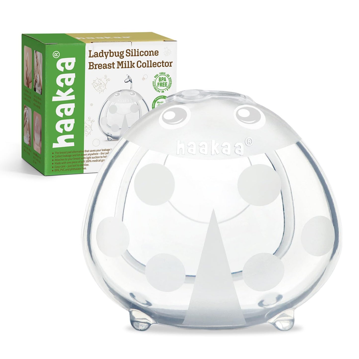 Haakaa Ladybug 2.5oz Wearable Silicone Milk Collector (2-Pack)